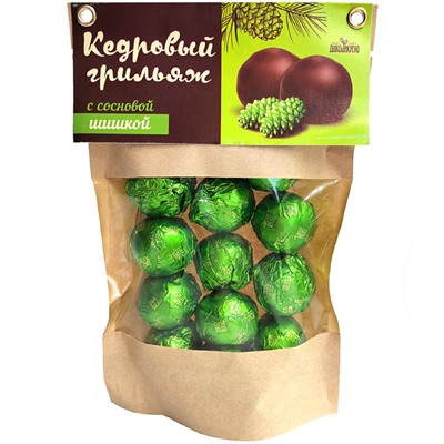 Конфеты кедровый метеорит с Сосновой шишкой / 160 г / дой-пак / ТМ Дико Вкусно