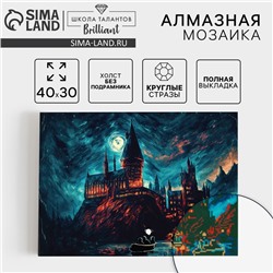 Алмазная мозаика с полным заполнением на холсте «Замок», 30×40 см