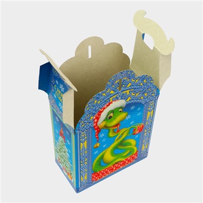 Подарочная коробка новогодняя Фигурная малая «Визит» 11.1×5.8×20.5 см