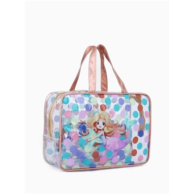 Набор косметичек для бассейна 2 в 1 «Русалка», с рисунком, разноцветный