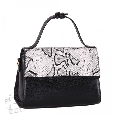 Сумка женская кожаная 23010G black white Vitelli Grassi/30
