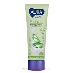 AURA Крем для рук увлажняющий с глицерином и алоэ Beauty 75 мл