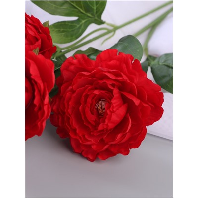 Цветы искусственные «Пион галант колор», 74×10 см, красные