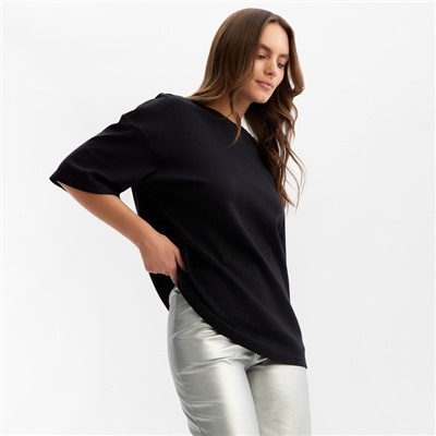 Футболка женская MIST Basic, чёрная, размер 48-50