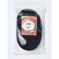 Парик искусственный, с чёлкой, имитация кожи, 30 см, 160 г, чёрный(#SHT3)