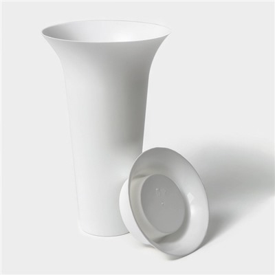 Ваза для цветов под срезку Альтернатива, 3 л, пластиковая, белая