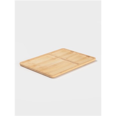 Менажница Доляна Striata, 3 секции, 32×23.5×1.2 см, бамбук