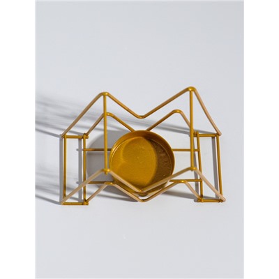 Подсвечник металлический на 4 свечи TAKE IT EASY, Home, 13.5×42 см, золото