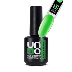 Uno Камуфлирующее базовое покрытие для гель-лака / Rubber Color Base Gel, Neon Green, 12 г 20451