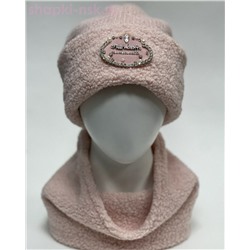 Тедди МА овал Комплект женский флис (шапка+снуд) (56-58)