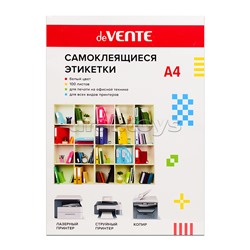 Этикетки самоклеящиеся A4, белые, 210x297 мм, 70 г/м², 1 этикетка на листе, 100 листов