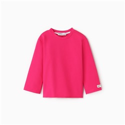 Футболка детская с длинным рукавом KAFTAN, размер 30 (98-104 см), розовая