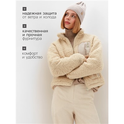 Куртка женская демисезонная MINAKU, молочная, размер 50