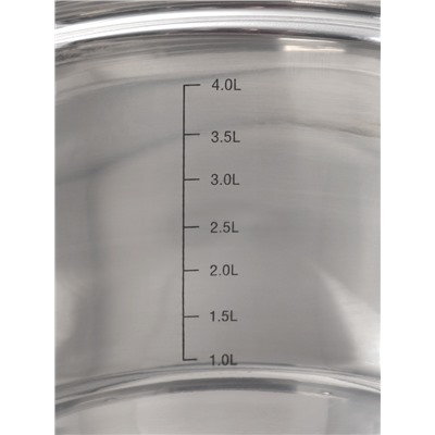 Кастрюля Катунь «ЭЛИС ГОЛД», 4.5 л, 22×13 см, стеклянная крышка, нержавеющая сталь, ручки золотистые