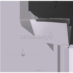 Папка с резинкой с 8-ю отделениями "Esthetics" A4 (328x235x16 мм) полипропилен 700 мкм, фактура "soft-touch" черные разделители 160 мкм, индивидуальная упаковка, непрозрачная лавандово-пепельная