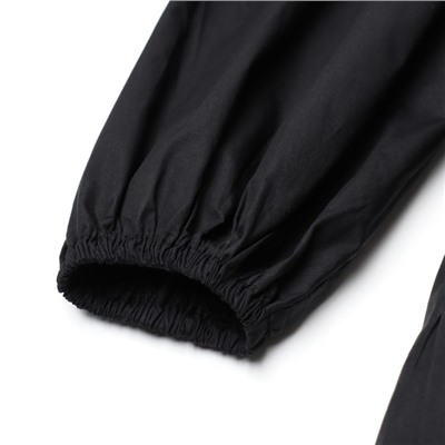 Платье с объёмными рукавами мини женское MIST, чёрное, размер 40-42