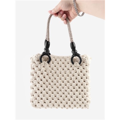 Ручки для сумки, 2 шт., вощёный шнур, 46±1×4.5 см, чёрные