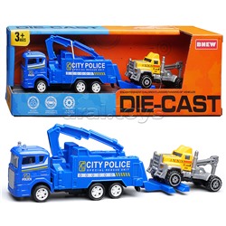 Машина "Эвакуатор полицейский" металл, в коробке