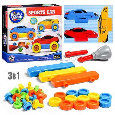 Конструктор "Машина" с отверткой, в коробке