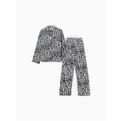 Пижама женская (рубашка, брюки) KAFTAN «Муслин: leopard», размер 48-50