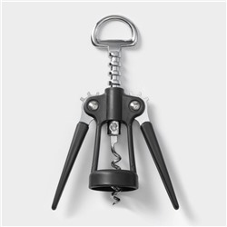 Штопор для вина «Профи», 17.5 см, цвет чёрный