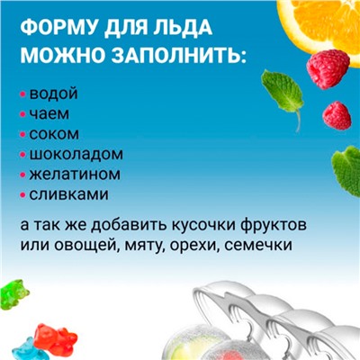 Форма для льда в виде шара 4 ячейки