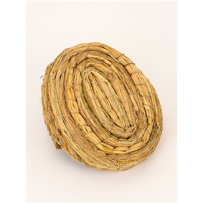 Гнездо для птиц плетёное, 15×10×10 см, полузакрытое, солома