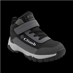 Ботинки мембранные на меху А8866-3 черно серые