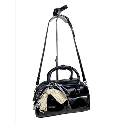 Женская сумка из искусственной кожи, цвет черный