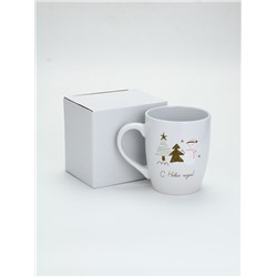 Кружка чайная новогодняя «С новым годом!», белая, 690 мл