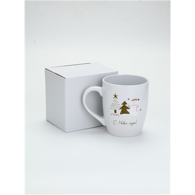 Кружка чайная новогодняя «С новым годом!», белая, 690 мл