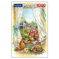 Пазлы 1000 "Окно в лето" Premium