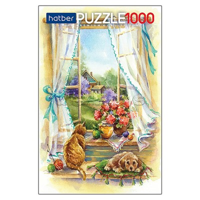 Пазлы 1000 "Окно в лето" Premium