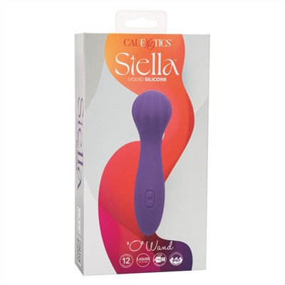 Фиолетовый вибромассажер Stella Liquid Silicone “O” Wand - 17,75 см.