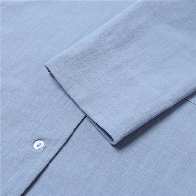 Пижама женская (рубашка, брюки) KAFTAN Basic, размер 52-54, голубая