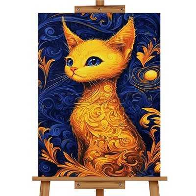 Мозаика алмазная "Очаровательная кошка" 30*40см.