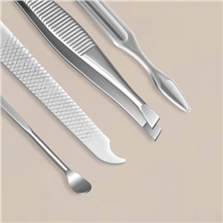 Набор маникюрный «Цветочная рапсодия», 7 предметов, в футляре, разноцветный