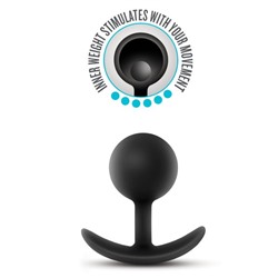 Черная анальная пробка Silicone Vibra Plug - 8,9 см.