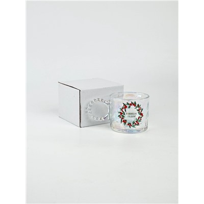 Кружка новогодняя стеклянная «С Новым годом!», 300 мл, голография