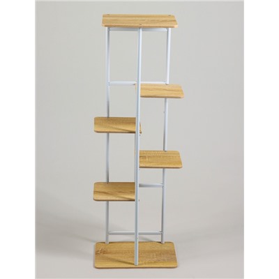 Подставка для цветов Greengo, 6 полок, 36×23×106 см, напольная, каркас металл, полки МДФ, белая