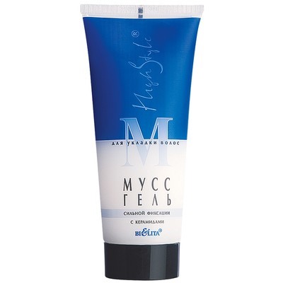 Мусс-гель для укладки С КЕРАМИДАМИ  сильной фиксации 200мл