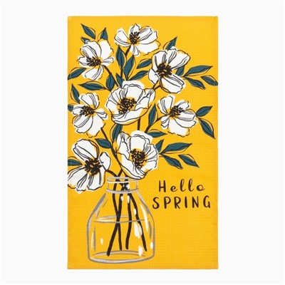 Набор кухонных полотенец «Доляна» Hello spring 35х60 см -2 шт., 100% хлопок, вафля 160 г/м2