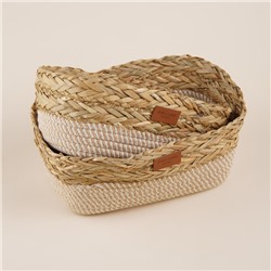 Корзины для хранения SL Home, плетёные, ручной работы, 2 шт., 28×18×10 см, 30×20×12 см