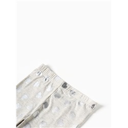 Лосины Крошка Я «Сердце», рост 92-98 см, серые