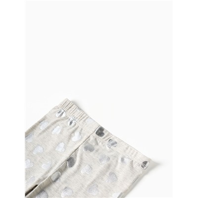 Лосины Крошка Я «Сердце», рост 92-98 см, серые