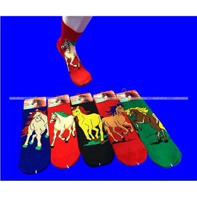 5 ПАР - Носки универсальные ЦВЕТНЫЕ Символ 2026 года арт. 1868