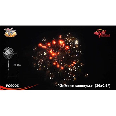 Фейерверк РС6005 Зимние каникулы (0,6" х 36)