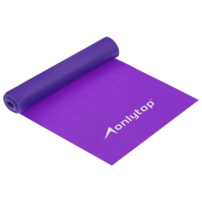 УЦЕНКА Эспандер ленточный для фитнеса ONLYTOP, 150×15×0.035 см, 5 кг, в тубе, МИКС