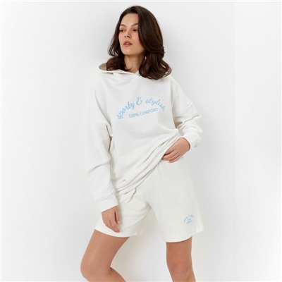 Худи женское MINAKU: SPORTY & STYLISH, цвет экрю, размер 50-52