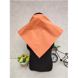 Платок косынка на голову и шею, хлопок, цвет оранжевый